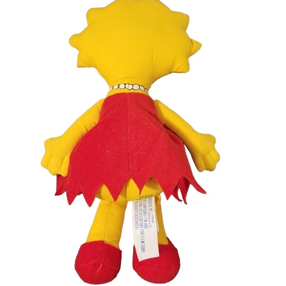 Mah Groening Red Yellow The Simpsons Lisa Soft‎ Lightweight Stuffed Toy 10.5" - Picture 4 of 8